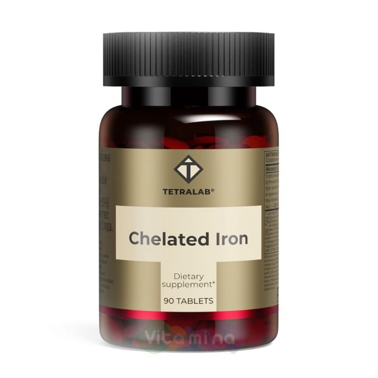 Tetralab Доступное железо Chelated Iron, 90 шт