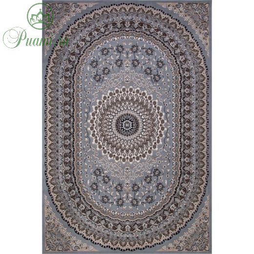 Ковёр прямоугольный Sierra d504, размер 60x110 см, цвет blue-brown 2