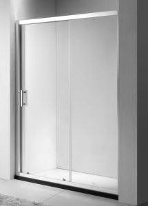 Душевая дверь Oporto Shower 8007-1CH 100x190 см раздвижная, стекло прозрачное 6 мм