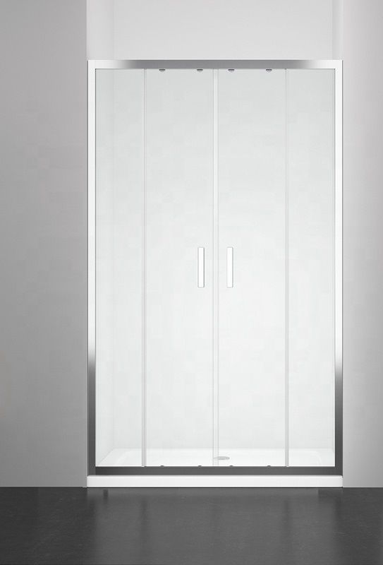 Душевая дверь Oporto Shower 8007-2CH 180x190 см раздвижная, стекло прозрачное 6 мм