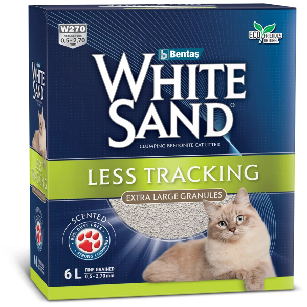 Наполнитель комкующийся White Sand с крупными гранулами без запаха 5.1 кг