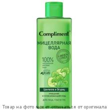 COMPLIMENT Green only Мицеллярная вода для лица,глаз очищение и успок.уход Центелла и Огурец 400мл