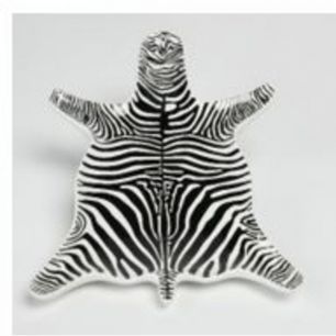 Чаша декоративная Zebra, коллекция "Зебра" 21*2*15, Доломит, Черный, Белый