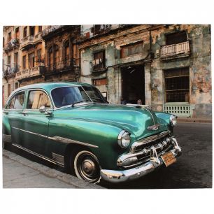 Постер Cuba Car, коллекция "Кубинский Автомобиль" 140*110*4, Холст, Ель, Мультиколор