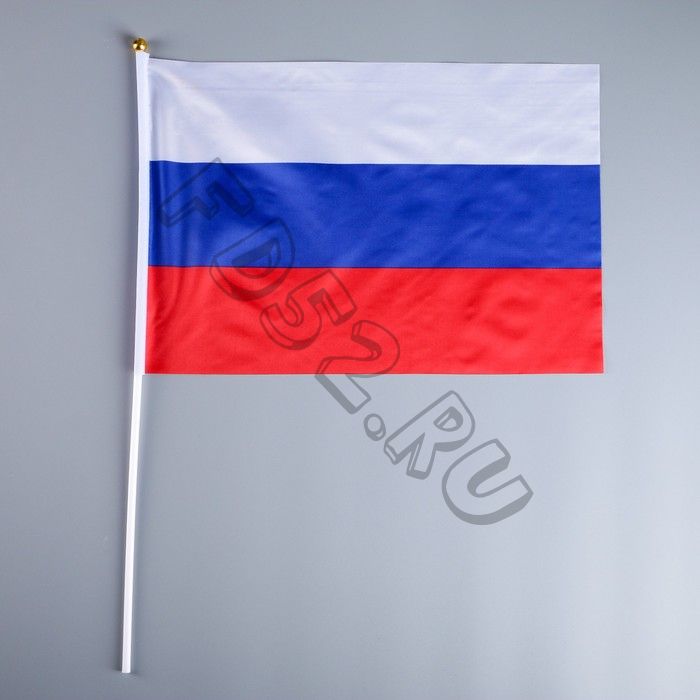 Флаг России, 30 х 45 см, шток 60 см