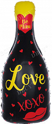 Бутылка love фольгированный шар с гелием