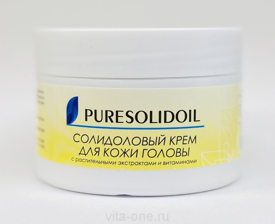 Солидоловый крем для кожи головы с растительными экстрактами и витаминами PURESOLIDOIL 250 мл