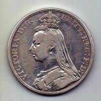 1 крона 1892 Великобритания XF Редкий год