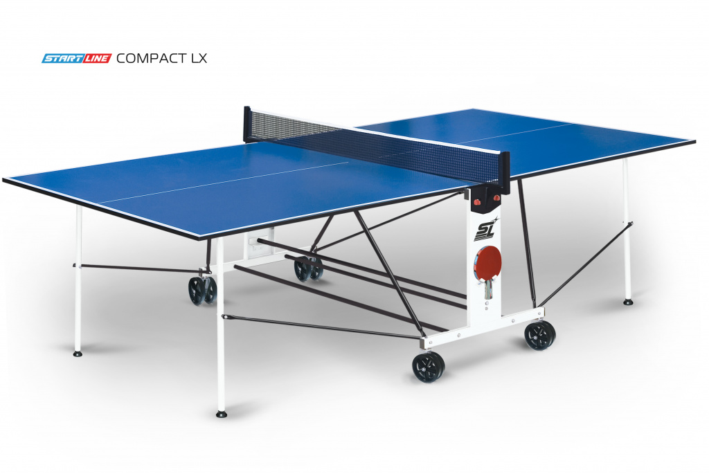 Теннисный стол Compact LX blue - усовершенствованная модель стола для использования в помещениях