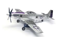 Цветная сборная модель самолета MUSTANG P-51D Fighter 4D 1:48 Серебристая раскраска