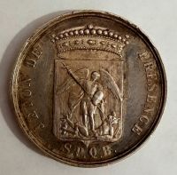 медаль 1868 Брюссель Бельгия AUNC