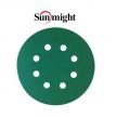 Шлифовальные круги комплект 100 шт FILM L312T+ 125 мм на липучке 8 отверстий зелёные P 1200 SUNMIGHT 53221-100