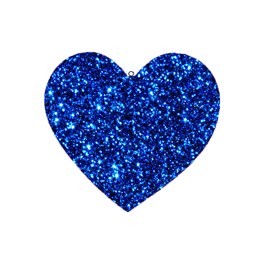 Украшение "Сердце", цвет синий