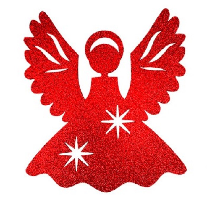 Украшение "Ангел рождественский", цвет красный