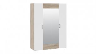 Шкаф для одежды 4-х дверный «Нео» Дуб сонома светлый, Белый/Дуб сонома светлый/Белый