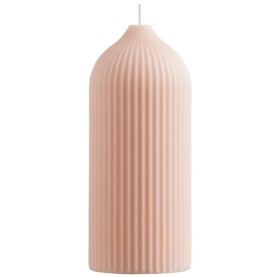 Свеча декоративная бежево-розового цвета из коллекции Edge, 16,5 см