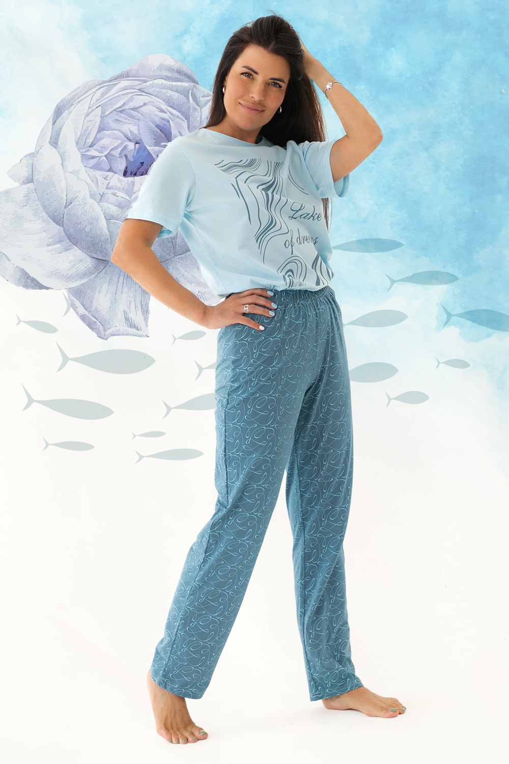 Купить Пижама Бриз брюки [голубой] в интернет-магазине Ивановский текстиль