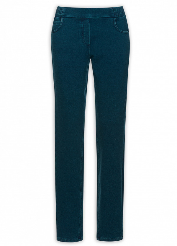 Женские брюки темно-синего цвета на размер М