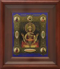 Икона Божией Матери Неупиваемая Чаша:Николай,Святая Троица,Спиридон,Варлаам,Вонифатий