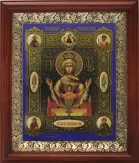 Икона Божией Матери Неупиваемая Чаша:Николай,Святая Троица,Спиридон,Варлаам,Вонифатий