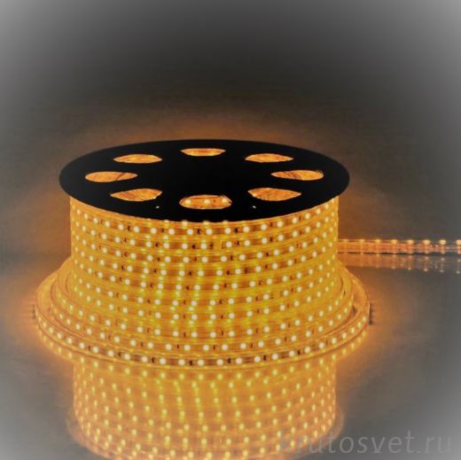 Cветодиодная LED лента Feron LS704, 60SMD(2835)/м 4.4Вт/м  100м IP65 220V желтый