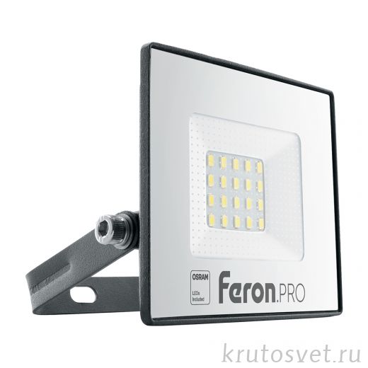 Светодиодный прожектор Feron.PRO LL-1000 IP65 20W 6400K черный