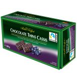 Chocolate Thins Cassis - dark chocolate bars blackcurrant 200g