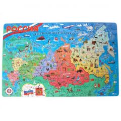 Деревянный пазл "Карта России макси", 54*35см, 200 деталей.