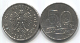 Польша 50 злотых 1990 XF