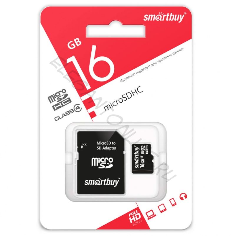 66   Карта памяти MicroSDHC 16Gb Smart Buy class 10