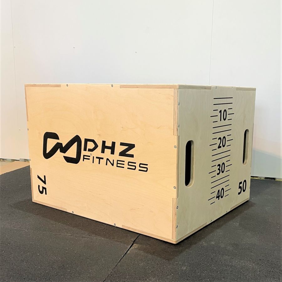 Универсальный PLYO BOX разборный с разметкой шкалы наклона, фанера, DHZ, 3 в 1, 50-60-75см