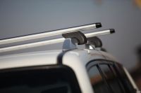 Багажник на крышу - аэродинамические дуги на рейлинги Peugeot Partner 2008-..., Евродеталь