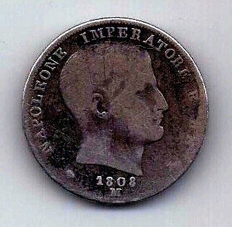 1 лира 1808 Италия Наполеон l Франция