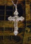 Позолоченный крест с цепочкой в комплекте (арт. 250438)