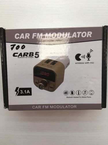 Автомобильное ЗУ для телефона + FM модулятор, CARS5, 3.1A, 2USB