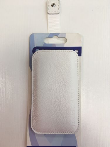 Чехол кожаный универсальный р31 Phone3/4/ SamsungS, белый