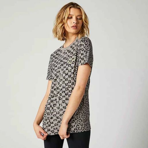 Fox Cheetah Check SS Tee Heather Graphite футболка женская