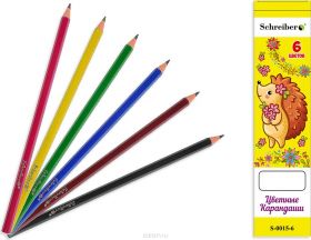 Набор цветных карандашей 6 цв. (арт. S 0015-6)