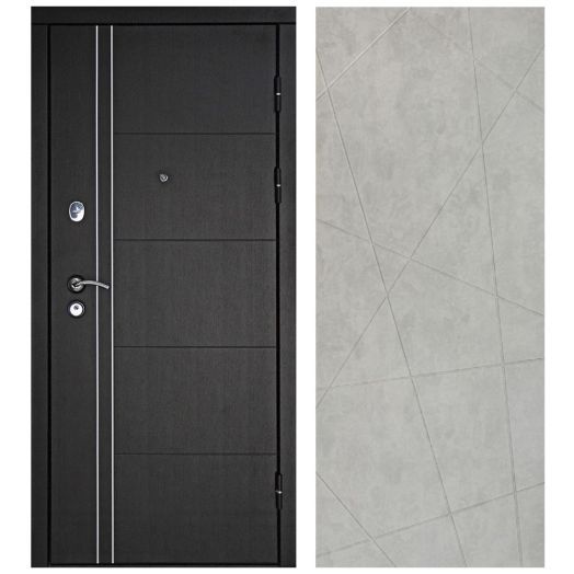 Металлическая Входная Дверь Дверной континент Теплолюкс-дизайн Лофт бетон грей
