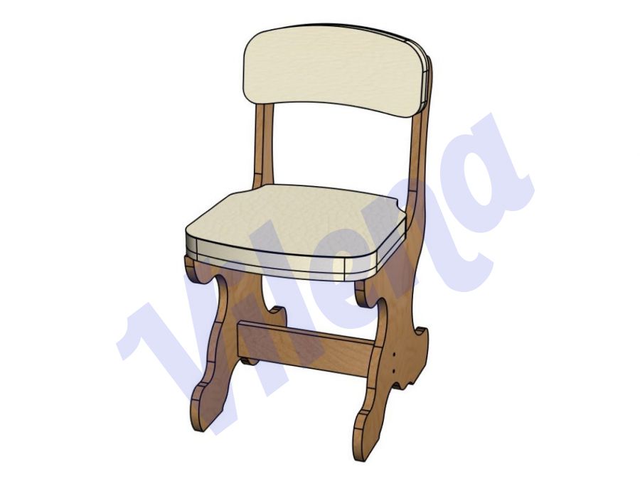 Стул фигурный, полумягкий (сиденье+спинка)