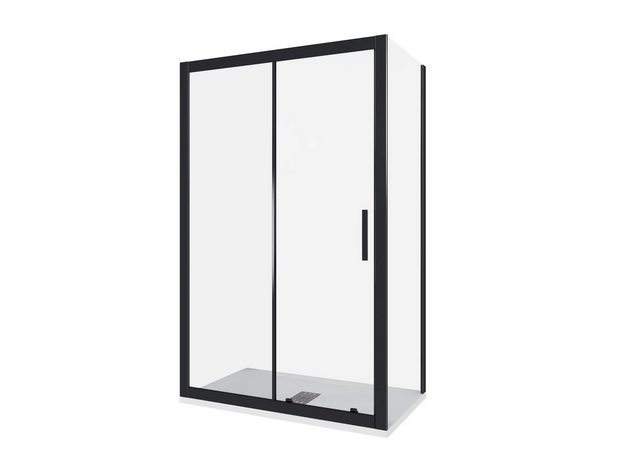 Душевая дверь в нишу BAS Good Door COFE WTW+SP 130х80, черный профиль