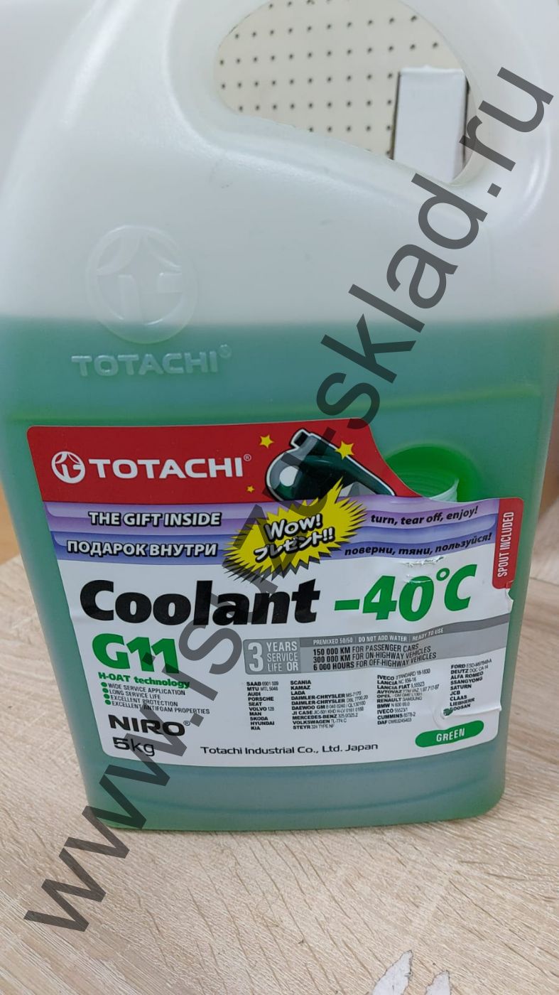 Антифриз зеленый Totachi NIRO (5л) G11