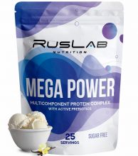 Многокомпонентный протеин MEGA POWER 800 г Ruslabnutrition Ванильное мороженое