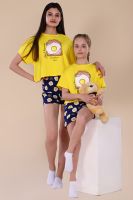 Пижама для девочки Яичница арт. ПД-019-036 [желтый]