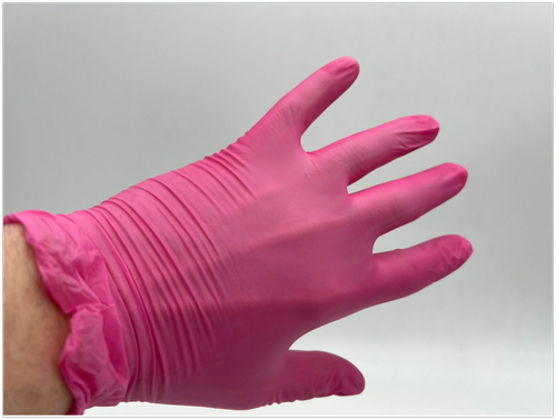 Перчатки WallyPlastic (нитрил-винил) Розовые XS 50 пар/уп.(3,5 гр.)