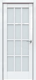 Межкомнатная Дверь Triadoors Царговая Gloss 642 ПО Белый Глянец со Стеклом Сатинат / Триадорс