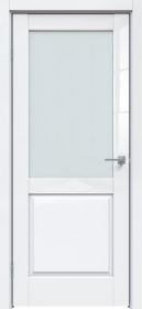 Межкомнатная Дверь Triadoors Царговая Gloss 629 ПО Белый Глянец со Стеклом Сатинат / Триадорс