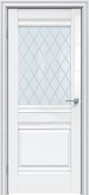 Межкомнатная Дверь Triadoors Царговая Gloss 626 ПО Белый Глянец со Стеклом Ромб / Триадорс