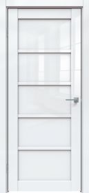 Межкомнатная Дверь Triadoors Царговая Gloss 605 ПО Белый Глянец со Стеклом Зеркало / Триадорс