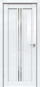 Межкомнатная Дверь Triadoors Царговая Gloss 603 ПО Белый Глянец со Стеклом Зеркало / Триадорс